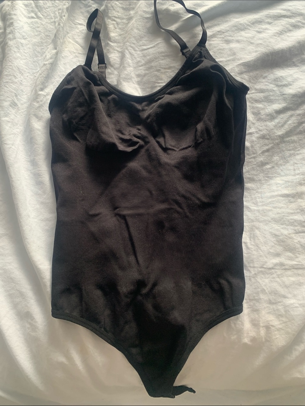 Classic Black Women’s Bodysuit with Adjustable Straps